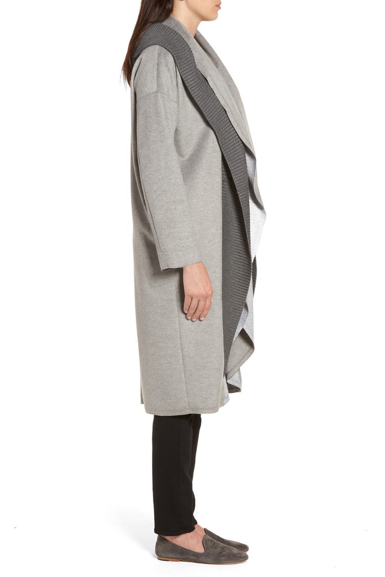 Brandy Stone Grey Duster Coat, Alternate, color, STONE GREY