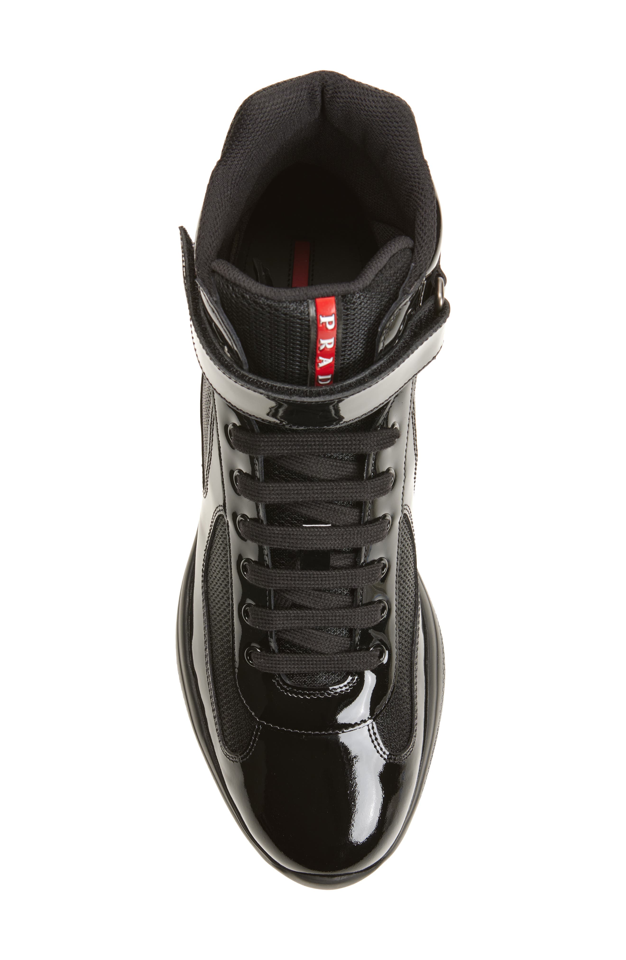 Prada America's Cup High Top Sneaker, Alternate, color, 