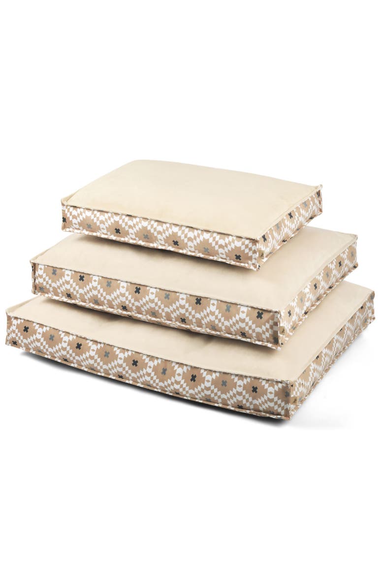 Boxy Bed Marina Sand, Small, Velvet Dog Mat, Machine Washable, Alternate, color, Multicolored