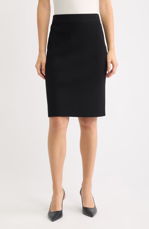 Rib Pencil Skirt