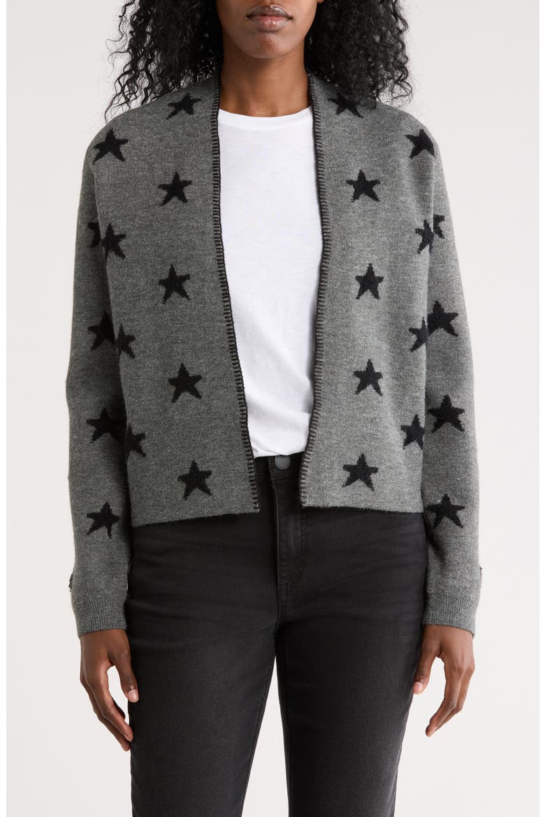 Star Cardigan, Main, color, HEATHER GREY/ BLACK