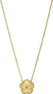 Adornia Tarnish Resistant Flower Pendant Necklace