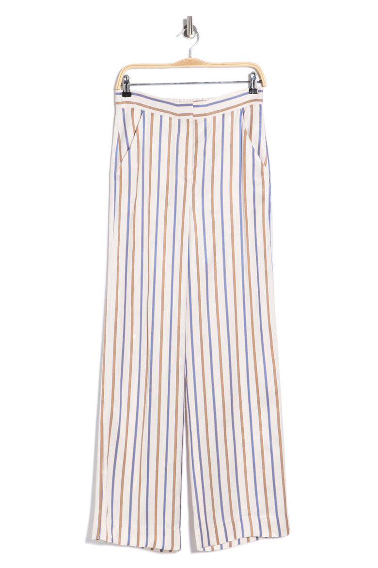 Girgore Stripe Wide Leg Pants, Alternate, color, SAND/SLATE BLUE