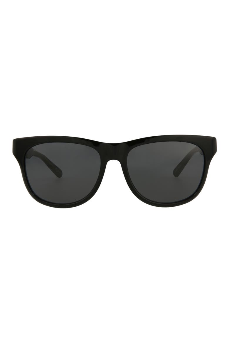 55mm Square Sunglasses, Main, color, BLACK BLACK GREY