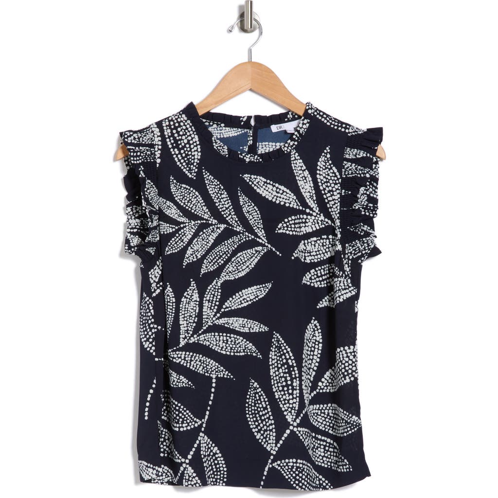 Dr2 By Daniel Rainn Smocked Sleeveless Top In Ink