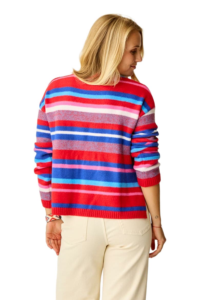 Olivia Plush Sweater, Alternate, color, Multistripe