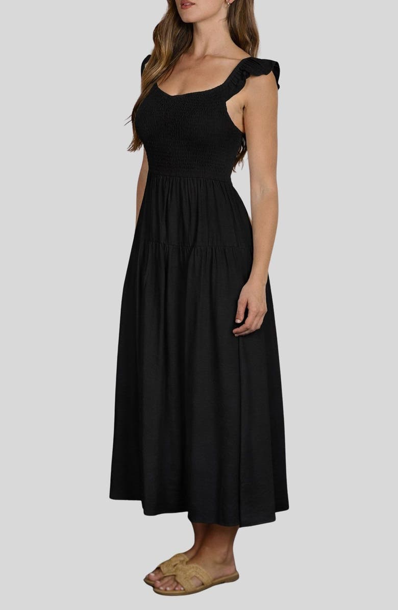 Blu Pepper Sweetheart Smocked Maxi Dress, Alternate, color,