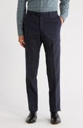 John Varvatos Bedford Flat Front Wool Blend Pants