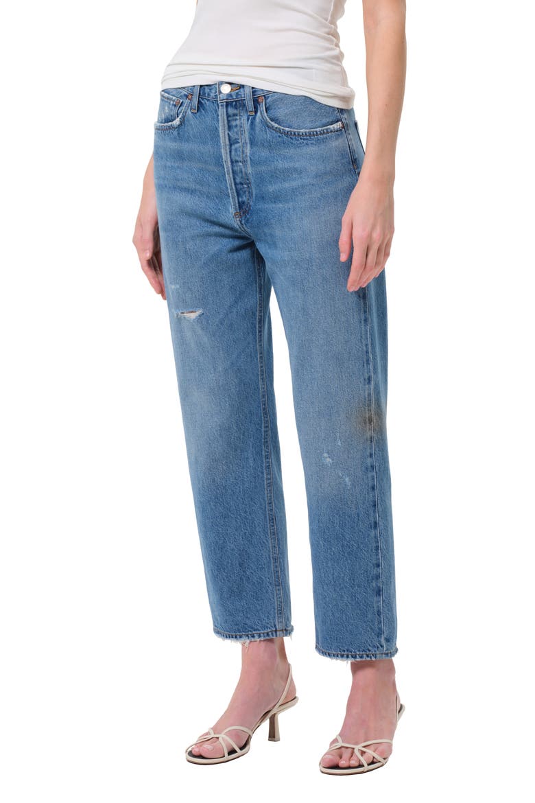 '90s Mid Rise Crop Relaxed Straight Leg Jeans, Alternate, color, SHRINE