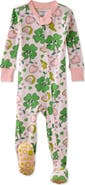 BUTTERBLU Cruz One-Piece Fitted Organic Cotton Footie Pajamas