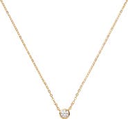 MADE BY MARY Poppy Cubic Zirconia Solitaire Necklace