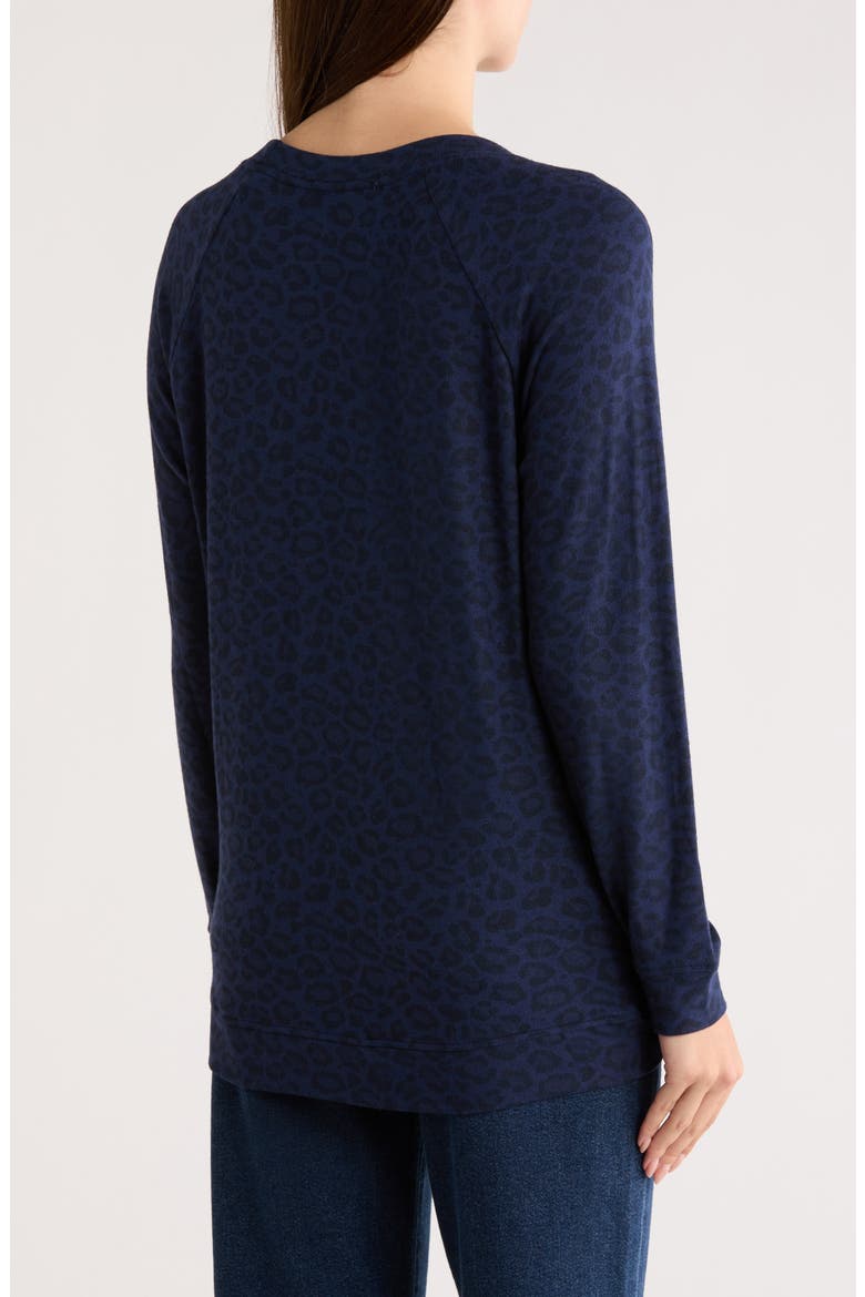 Cheetah Crewneck Sweatshirt, Alternate, color, NAVY