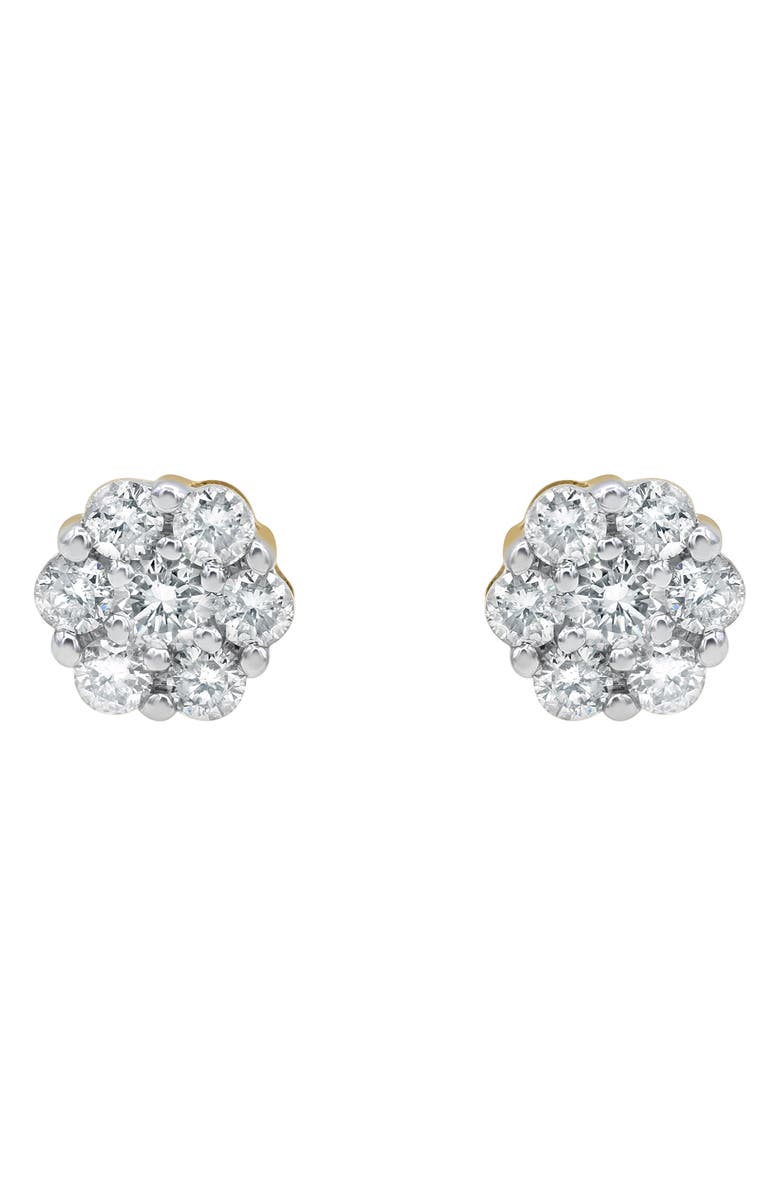 LuvMyJewelry Lab Grown Diamond Cluster Stud Earrings, Alternate, color, 14K White Gold