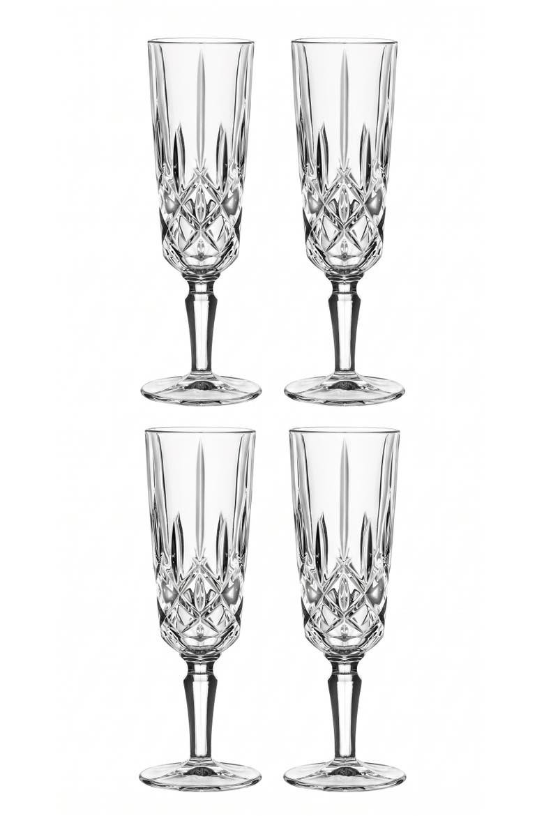 Noblesse Champagne Glasses, Set of 4, Main, color, Clear