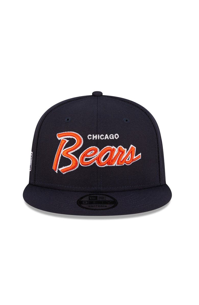 New Era Men's New Era Navy Chicago Bears Script 9FIFTY Snapback Hat, Alternate, color,