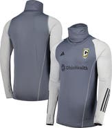 adidas Men's adidas Gray Columbus Crew Warm Raglan COLD.RDY Top