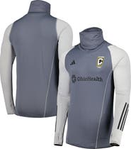 adidas Men's adidas Gray Columbus Crew Warm Raglan COLD.RDY Top