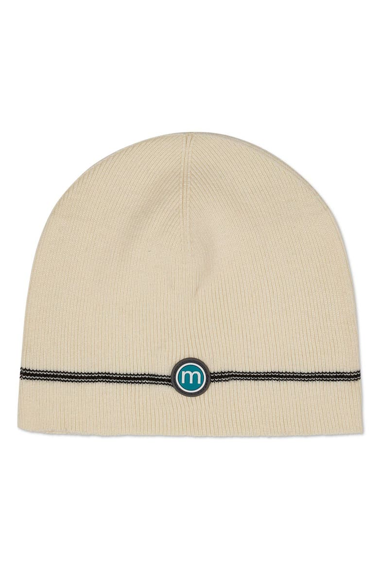 Knit-In Bow Beanie, Main, color, Ivory