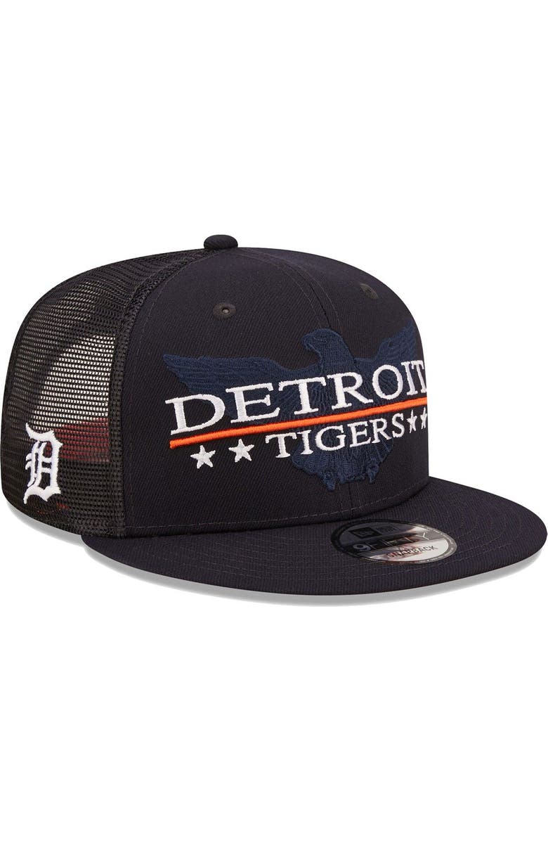 New Era Men's New Era Navy/Black Detroit Tigers Patriot Trucker 9FIFTY Snapback Hat, Main, color, Navy