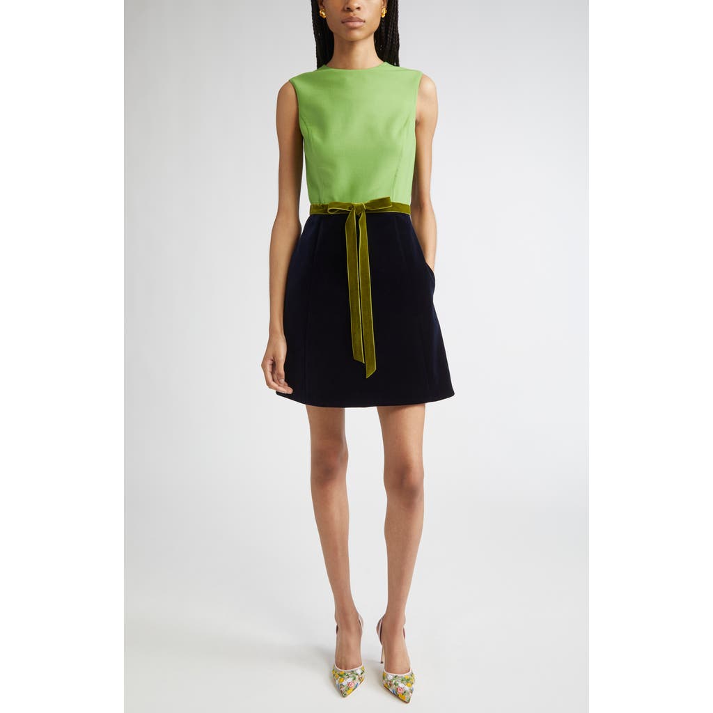 Oscar De La Renta Mixed Media Minidress