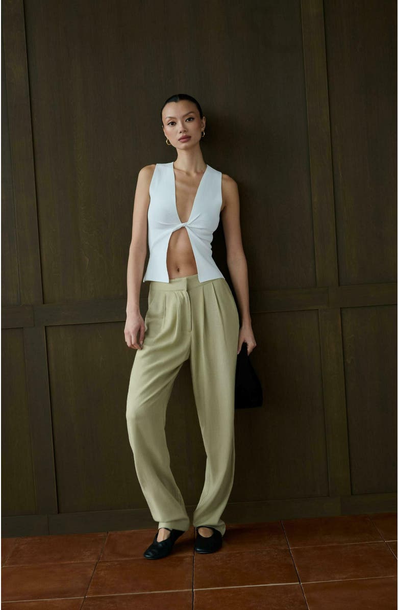 WeWoreWhat Linen Trouser, Alternate, color, Oat