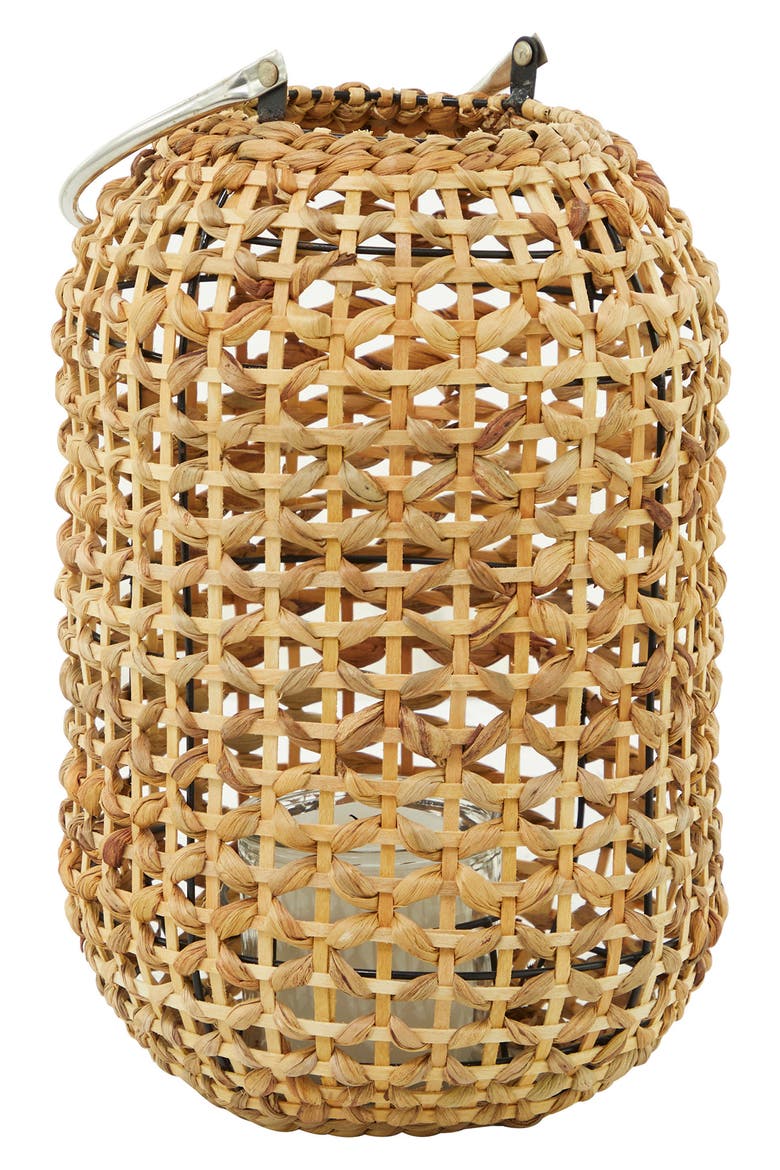 Hand Woven Candleholder, Alternate, color, BROWN