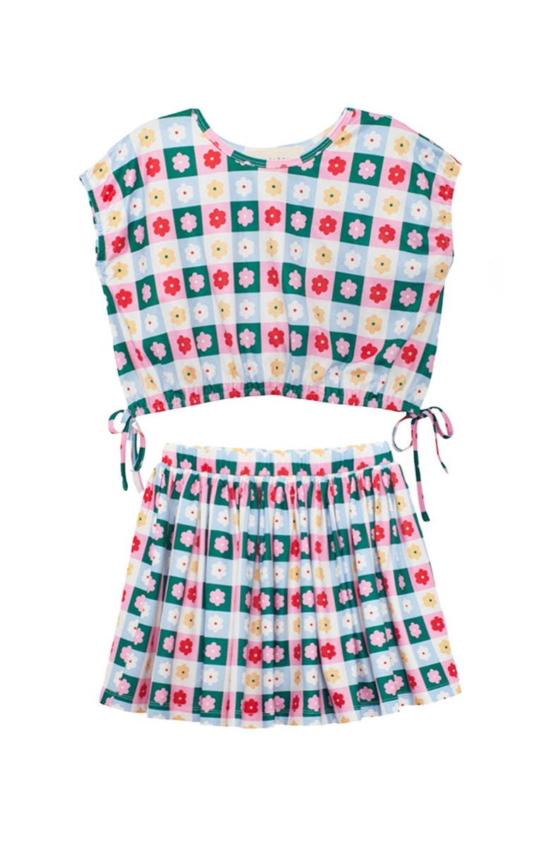 Mabel + Honey Flower Pops Cap Sleeve Two Piece Set, Main, color, Pink