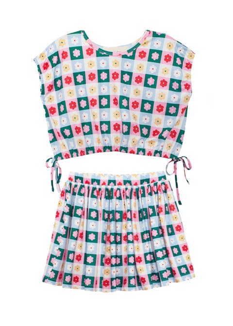 Flower Pops Cap Sleeve Two Piece Set (Toddler, Little Kid & Big Kid)