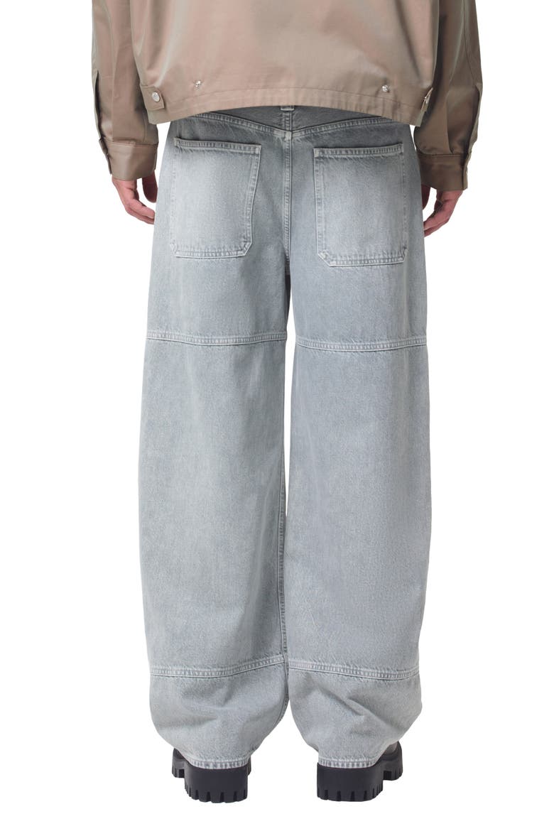Emery Wide Leg Organic Cotton Utility Jeans, Alternate, color, CONCRETE
