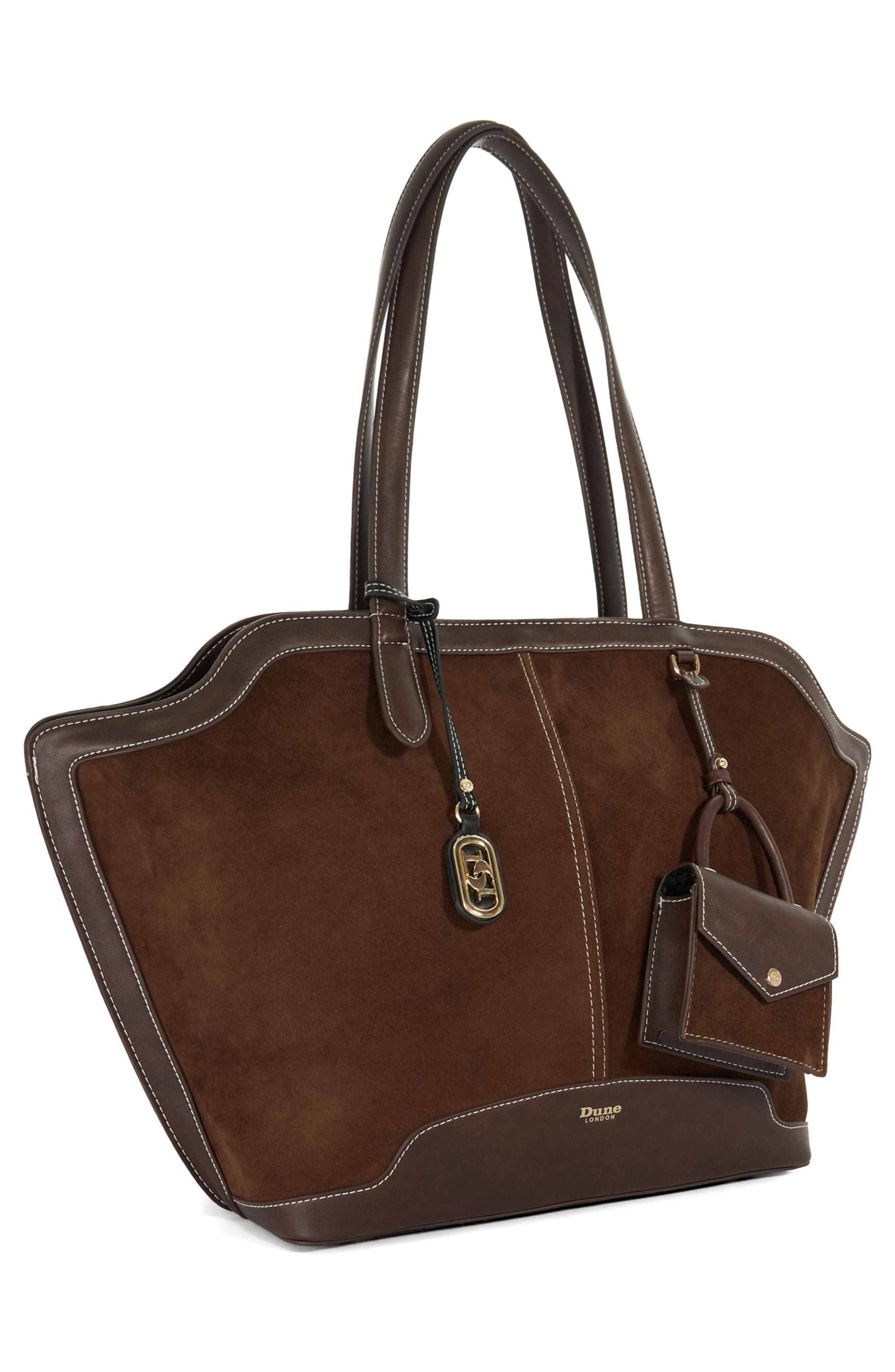 Dune London Decided Tote, Alternate, color, Brown
