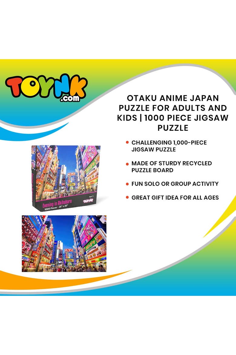 Evening In Akihabara Japan Puzzle For Adults And Kids | 1000 Piece Jigsaw Puzzle, Alternate, color, Blue