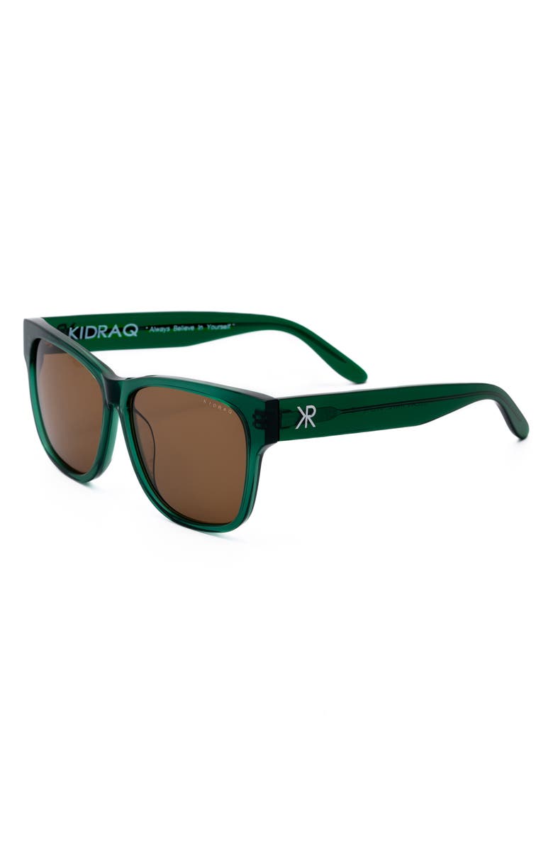 KidRaq Kids' Ocean Wave 48mm Sunglasses, Alternate, color, Hornet Green