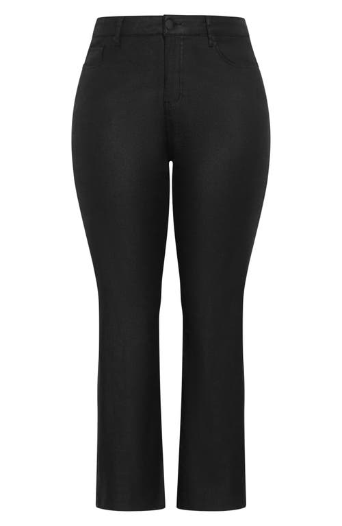 City Chic Harley Fit High Waist Coated Jean In Black