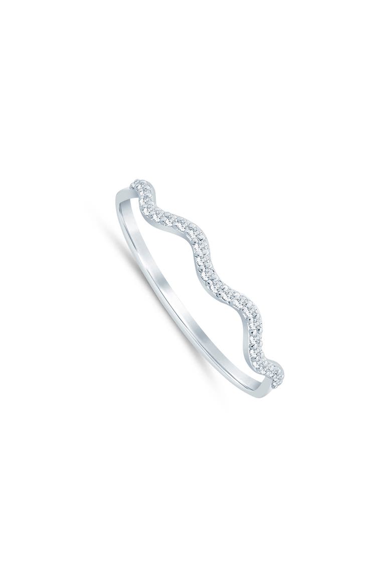 Wavy Diamond Band Ring - 0.08ct., Alternate, color, WHITE GOLD