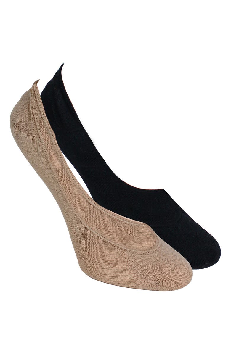 Laundry by Shelli Segal 10-Pack Micro Liner Socks, Main, color, Brown/ Black