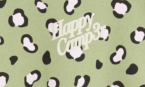 Happy Camp3r Leopard Print Core Hoodie In Green