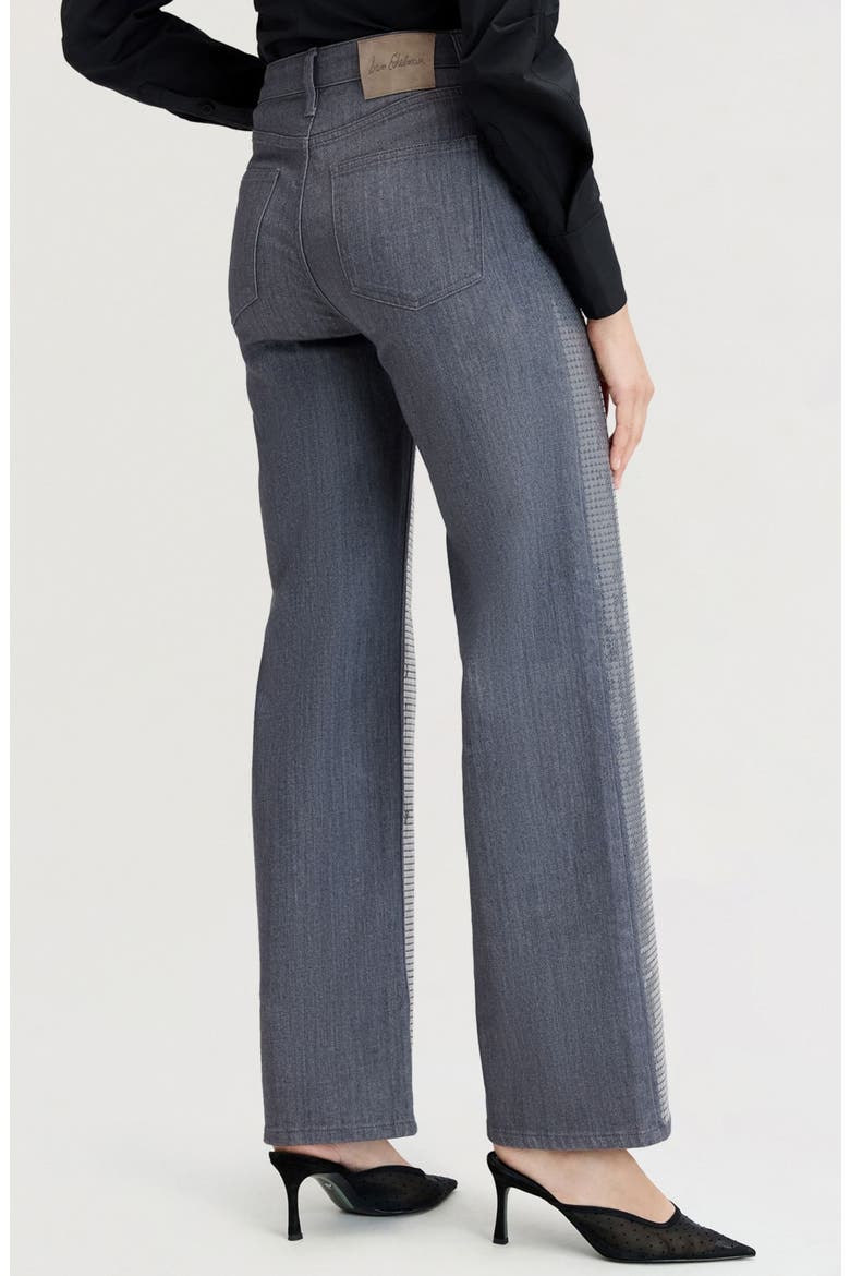 Sequin High Waist Wide Leg Jeans, Alternate, color, SHADOW WASH