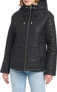 Kate Spade New York quilts hooded jacket