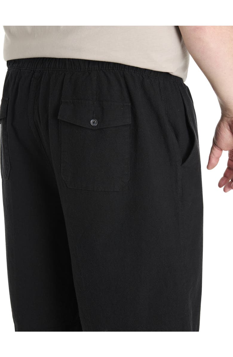 Harbor Bay by DXL Big & Tall Lightweight Linen Beach Shorts, Alternate, color, Black