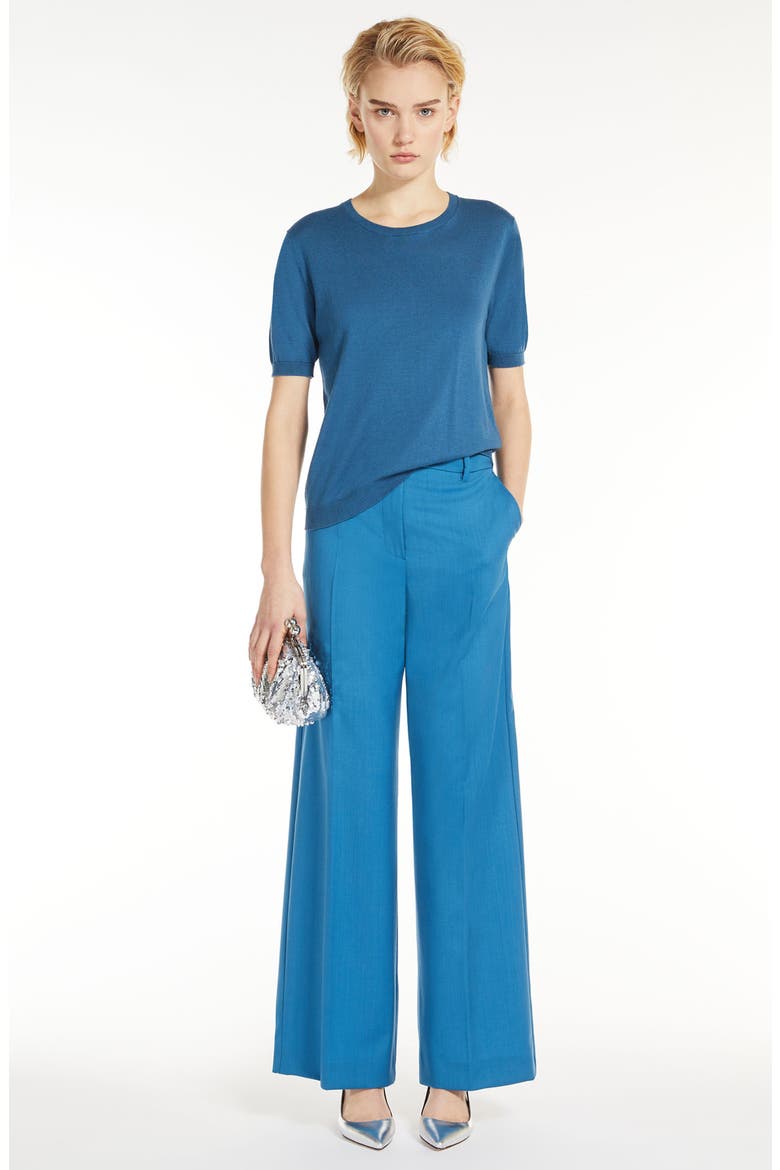 Visivo Virgin Wool Wide Leg Pants, Alternate, color, AVIO