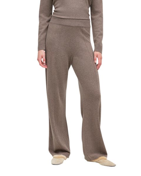 Wool-cashmere Wide-leg Track Pants