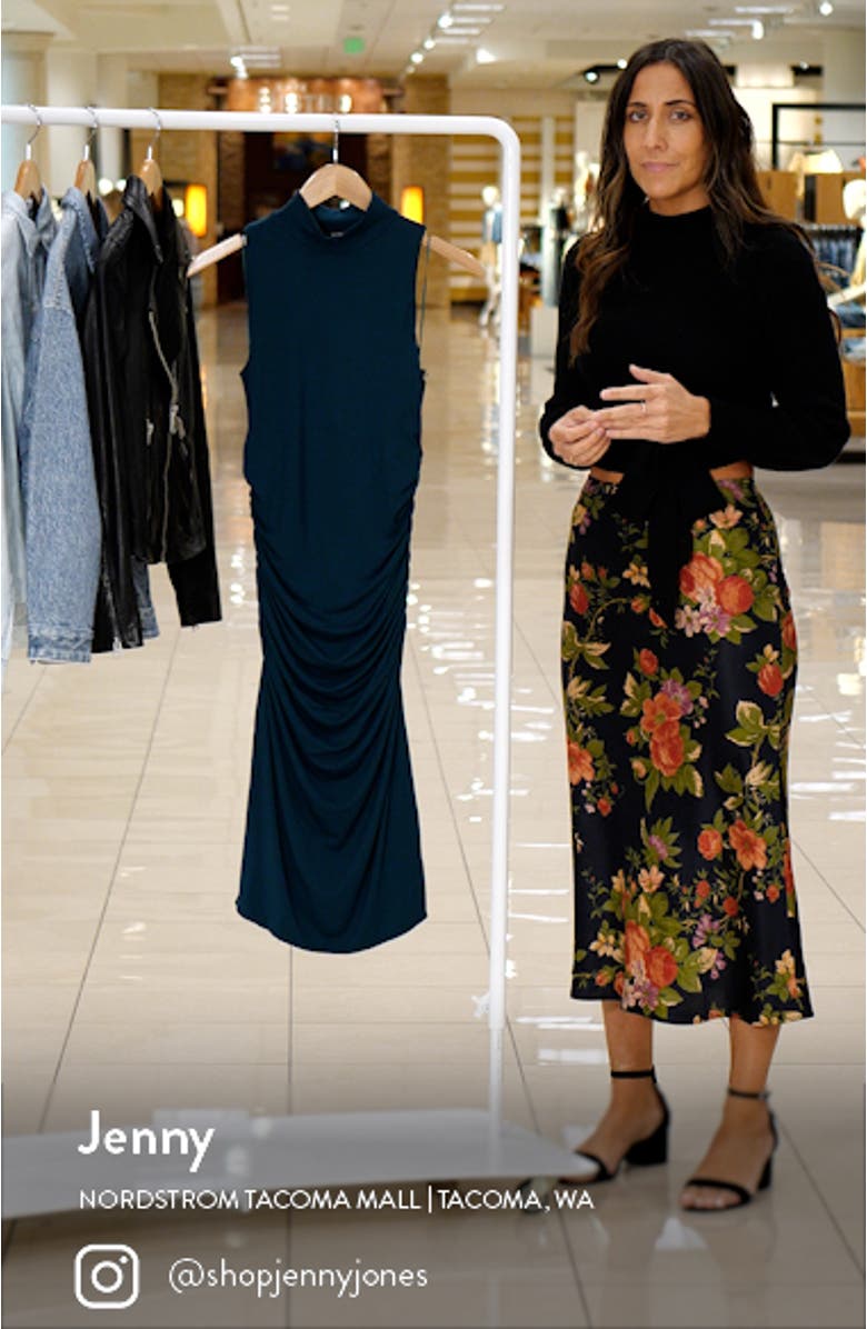 Knit Mock Neck Body-Con Dress, sales video thumbnail