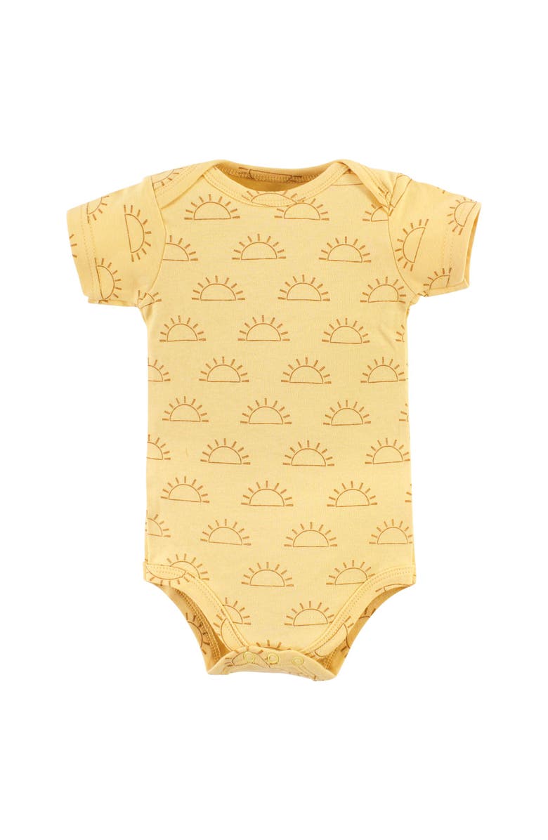 Hudson Baby Cotton Bodysuit, Pant and Bib Set, Alternate, color, Kind Human