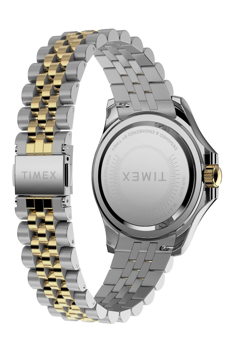 Kaia Crystal Two-Tone Bracelet Strap Watch, 38mm, Alternate, color, SILVER-TONE