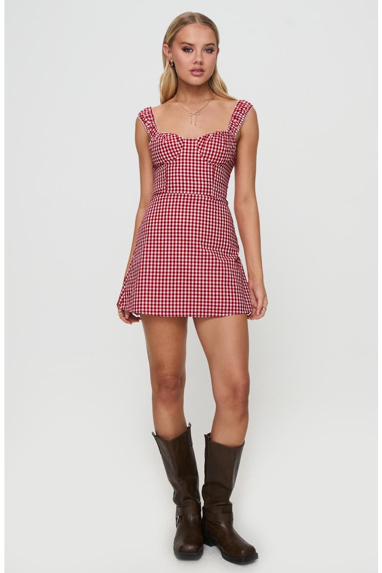 Faubert Minidress, Alternate, color, RED GINGHAM