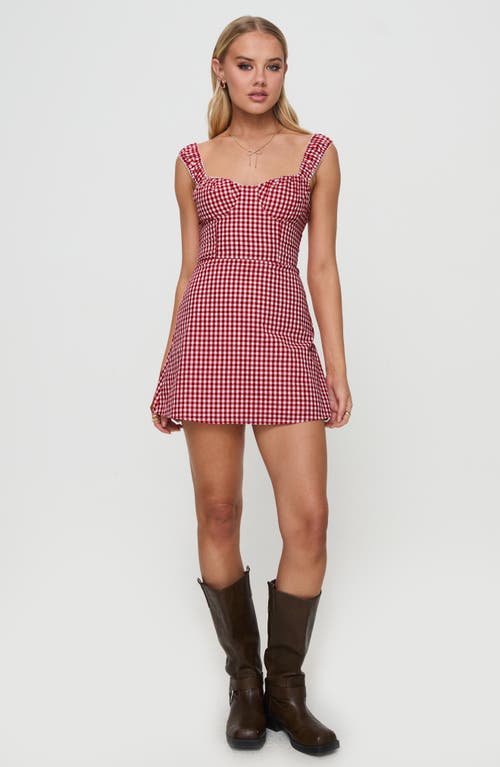Princess Polly Faubert Mini Dress In Red