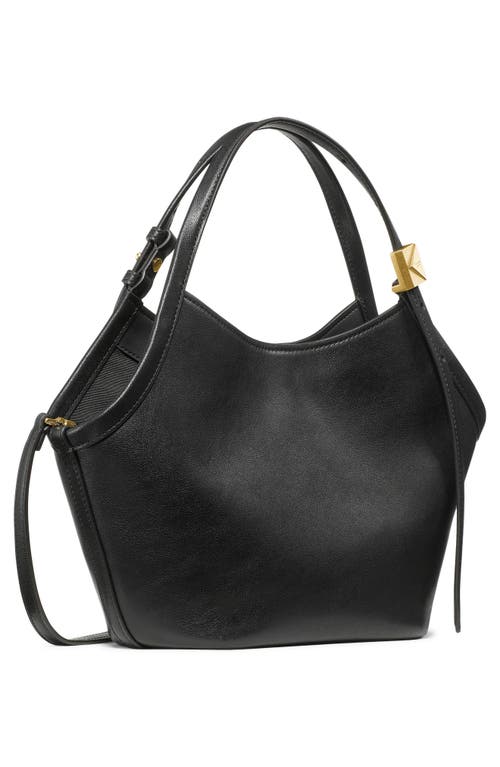 Kate Spade New York Small Deco Fine Grain Leather Tulip Top Handle Bag In Black