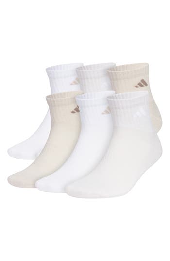 Adidas Originals Adidas Assorted 3-pack Cushioned Quarter Socks In White