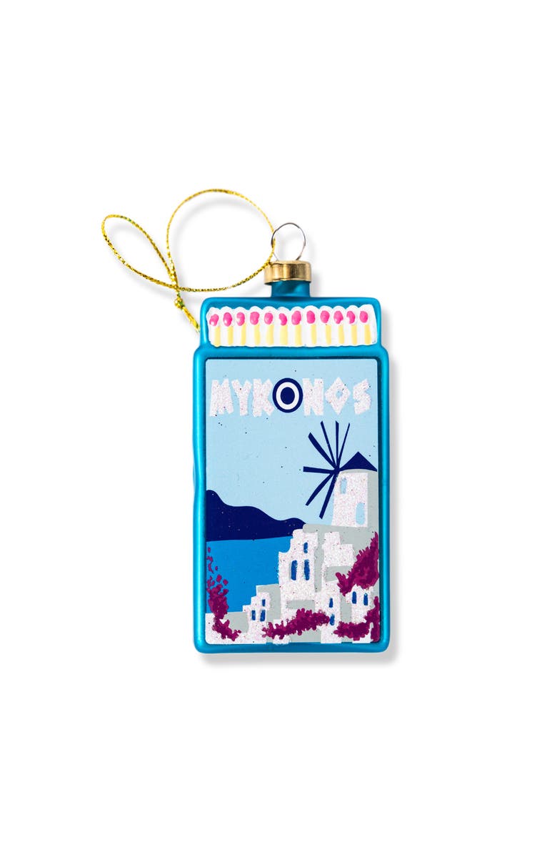 Furbish Matchbook Ornament - Mykonos, Main, color, Blue