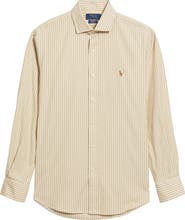 Polo Ralph Lauren Classic Fit Stripe Cotton Button-Up Oxford Shirt